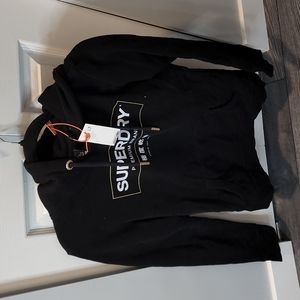 SUPERDRY BLACK HOODIE KIDS SIZE 10